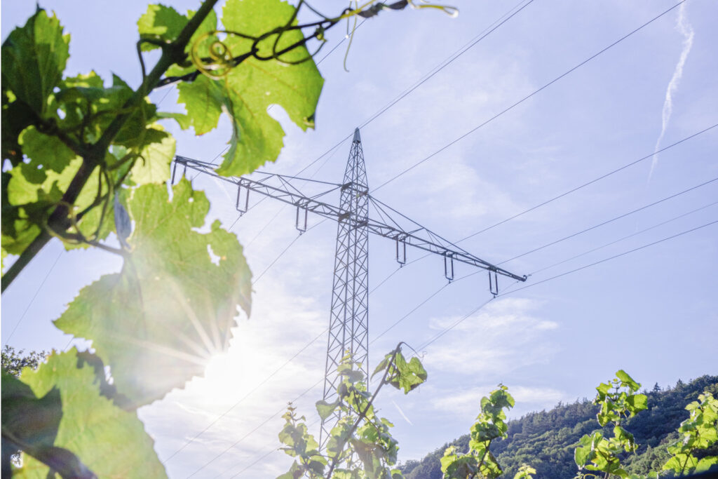 Eine Hochspannungsleitung